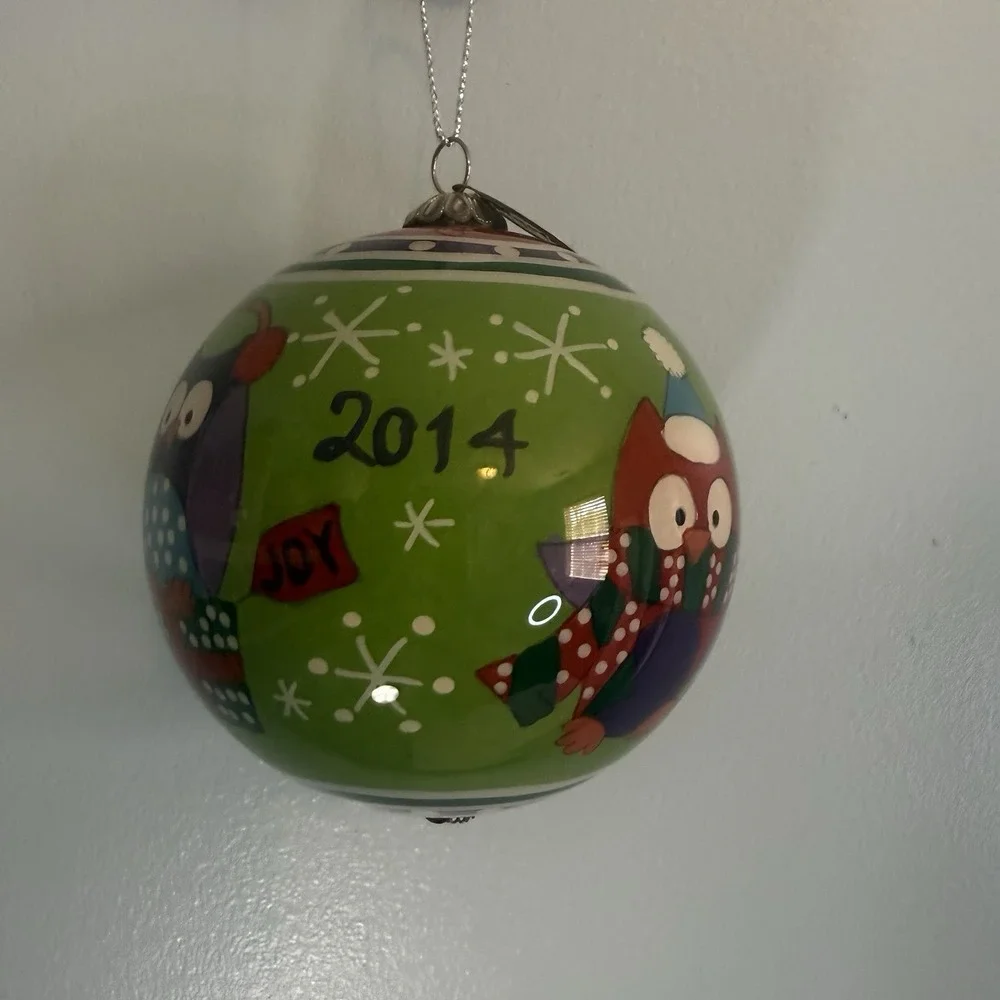 Pier One Collectible Li Bien Owls Ornament 2014 B Beautifully Made‎ Christmas